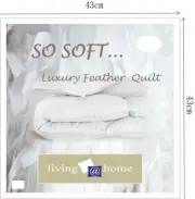 260GSM White Duck 90%Feather & 10%Down Quilt Doona Duvet With 300TC Cotton Cover
