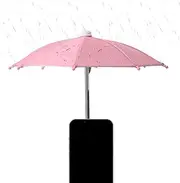 Small Phone Umbrella | Sun Protection Phone Stand Umbrella | Foldable Anti-Glare Cellphone Cover with Fun Design for Beach Travel Outdoor