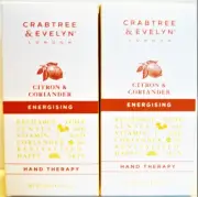 Crabtree & Evelyn CITRON CORIANDER Hand Therapy 3.45 oz/100 mL, NEW in box, x 2