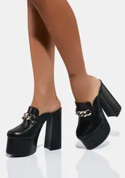 Noir Of Course I Did Platform Mules