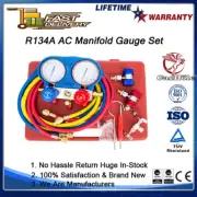 R134A AC Manifold Gauge & Hose Set HVAC Air Refrigeration Recharge Auto Tool R22