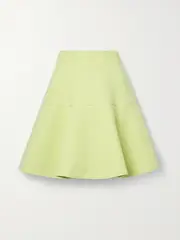 [Ulla Johnson] Ulla Johnson - Kiara Paneled Cotton Mini Skirt - Light green - US6 US 6 Green