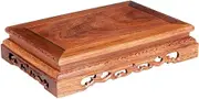 Display Stand Pedestal Oriental Furniture Rectangular Wooden Display Stand Practical Teapot Odd Stone Bonsai Potted for Home Office Decoration Bonsai Pedestal (Size : C)