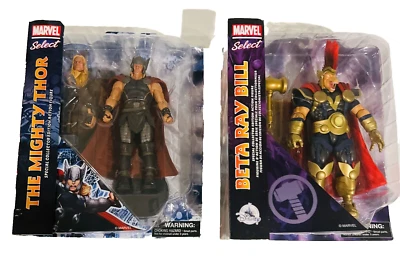THE MIGHTY THOR & BETA RAY BILL MARVEL SELECT ACTION FIGURES SEALED MIB OOP