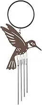 The Bridge Collection Hanging Hummingbird Door Chime - Decorative Bird Door Accent with Metal Tubes - Decorative Home Entry Charm