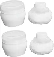 Toddmomy Baby Powder Kids Bath Set Infant Bath Sponge Kids Bath Sponge Talcum Powder Puff Case Body Powder Puff Sponge Box Baby Puff Box Holder Powder Puff for Baby Fluff Powder Puff 2 Sets