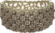 [Gypsy Jewels] Large Statement Fancy Rhinestone Bling Chunky Hinged Bangle Bracelet - Assorted Colors
