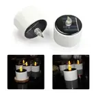 6PCS Solar Light Solar Candle LED Energy Saving Flameless Candle Warm White Lamp
