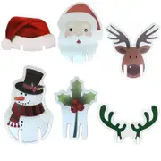 Ozoffer 20pcs Xmas Hats Champagne Wine Glass Caps Christmas Holiday Party Decorations