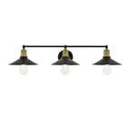 Living District Etude 3 Light Wall Sconce, Brass and Black - LD4033W33BRB