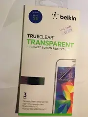 Samsung Galaxy S5 TRIPLE PACK TrueClear Screen Protectors F8M812bt3 by Belkin.