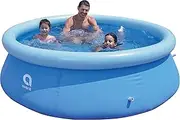 Avenli Pool 240 x 63 cm Family Prompt Set Pool Above Ground Pool Without Pump Pool Set Blue Garden Pool Round Swimming Pool for Families and Children (244 x 63 cm)