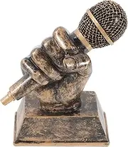 Microphone Trophy Small Resin Singing Award Trophy Trophy Award Trophy Costume Award Trophy Game Trophy Golden Trophy Kids Party Favors