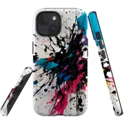 For iPhone 15 Plus Tough Protective Cover, Dark Splatter