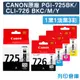 【CANON】PGI-725BK + CLI-726BK/C/M/Y 原廠墨水匣-1黑1淡黑3彩組 (10折)