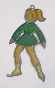 BLUE FEMALE ICE SKATER SUNCATCHER (SKATING SUNCATCHERS)