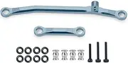 KANGYEBAIHUODIAN Metal Steering Linkage Link Rod Kit Fit for 1/24 Axial SCX24 90081 AXI00001 AXI00002 AXI00005 AXI00006 RC Crawler Car Parts(Titanium)