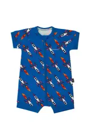 Bonds Baby Short Sleeve Zip Wondersuit Romper size 0000 Colour Space Rockets