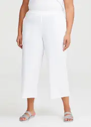 [TS] Taking Shape Bamboo Trapeze Solace Crop Pant Size 16 in White - Plus Size Women's Clothing White