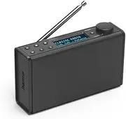 Hama Digital Radio Battery Operated Radio Battery DR7USB FM DAB DAB+ Battery Operated DAB Plus Radio Digital Radio Small Black