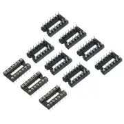 DIP IC Chip Socket Adapter Round Pin 14P 2.54mm Pitch IC Socket, 10 Pack