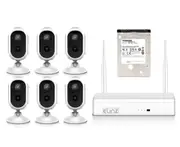 Elinz Wireless Home Battery Security 1080P HD WiFi 6x Cameras CCTV System 8CH NVR Indoor Outdoor 1TB HDD