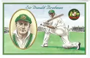 ✺New✺ 1997 SIR DONALD BRADMAN Cricket Postcard