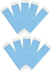 Generic 10pcs Wig Patch Hair Ribbons Clear Double Sided Tape Double Sided Adhesive Tape Wig Tape Transparent Stickers Waterproof Tape Clear Duct Tape Waterproof Stickers Sky-Blue Pu