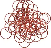 uxcell Silicone O-Rings 30mm OD, 27mm Inner Diameter, 1.5mm Width, Seal Gasket Red 50Pcs