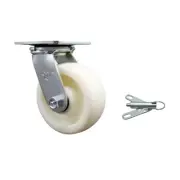 5 Inch Stainless Steel Nylon Swivel Caster with Roller Bearing and Swivel Lock