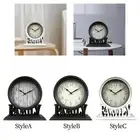 Desk Clock Non Ticking for Bedside Table Decoration