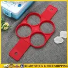 Silicone 4 Hole DIY Pancake Maker Bake Cake Mold Mini Egg Tools (Round) *AU