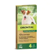 Drontal Wormers Tabs For Dogs 3kg (Green) 50 Tablets