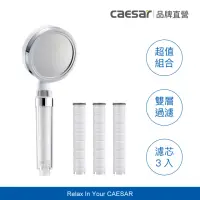 在飛比找momo購物網優惠-【CAESAR 凱撒衛浴】極淨純水白色蓮蓬頭-獨家體驗組(1