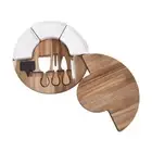 Cheese Board with Knife Meat Tray Round for Celebration Anniversary Wedding