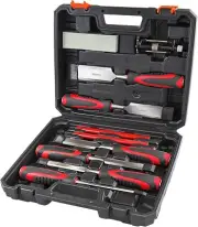 10-Piece Wood Chisel Set, Wood Carving Chisels with Honing Guide, Carpenter Penc