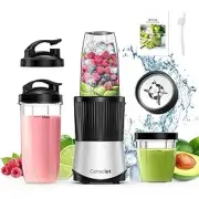 11-Piece Blender with 3 Portable To-Go Cups & 2 Spout Lids & 1 Solid Lid