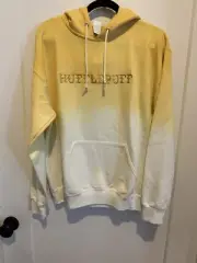 Harry Potter Hufflepuff House Yellow Tie-Dye Hoodie Men's Large Activewear