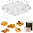 1pc Air Fryer Baking Tray Rack Kitchen Grill Air Fryer Accessories Grill Holder