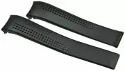 TAG Heuer rubber watch band black for Carrera Chronograph CV2014/x, CV201AH