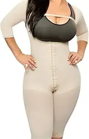 Women's Full Body Shapewear Waist Trainer Post Op Surgery Supplies High Compression Garment with Removable Strap