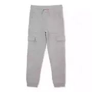 Wonder Nation Cargo Joggers Pants Boys XS 4-5 Steel Cotton Stretch Pockets