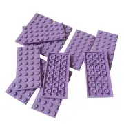 10 pcs LEGO Purple Baseplates 4 x 8 Replacement Baseplate Light purple L-130-116