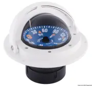 RIVIERA Boat Marine High Speed Compass 3" White/Blue Flat rose wrap-around cover