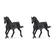 2x Schleich 5.9'' Arab Stallion Animal Action Figure Kids/Children Play Toy 3-8y