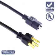 Power Cable Cord 6.6ft / 2m For Epson EPSON Lite 525W 535W 575W 3LCD Projector