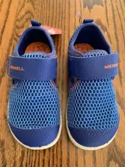 New Little Kids Merrell Shoes Size 7 C Blue Bare Steps H2O