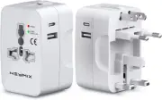 Universal Travel Adapter USB C All in One Power Plug for EU US UK India Bali to