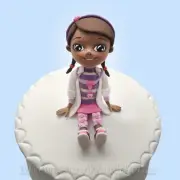 Edible 3D fondant/gum paste Doc McStuffins cake topper.