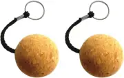 Magideal (Pack of 2) Lightweight 50Mm Floating Cork Keyring, Floatable Water ...